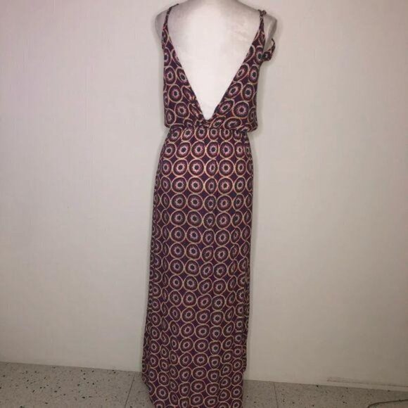 Tiare Hawaii Dress One Size OSFM Womens High Low Pink Gray Elastic Waist Straps - Picture 15 of 15